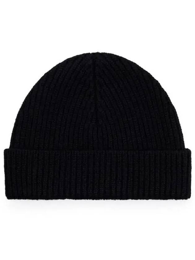 Heart Logo Wool Beanie Black - AMI - BALAAN 3