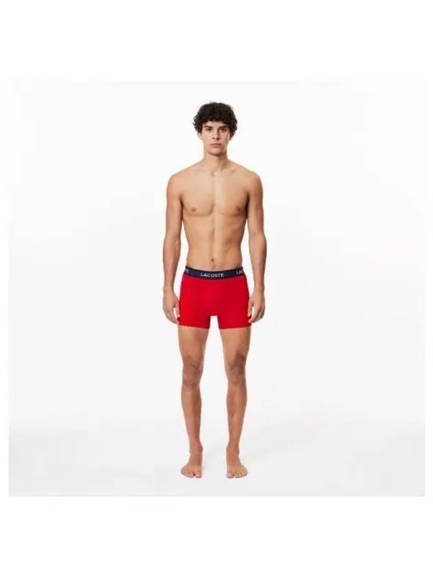 Men s Microfiber Trunks 3 Pack Red - LACOSTE - BALAAN 1