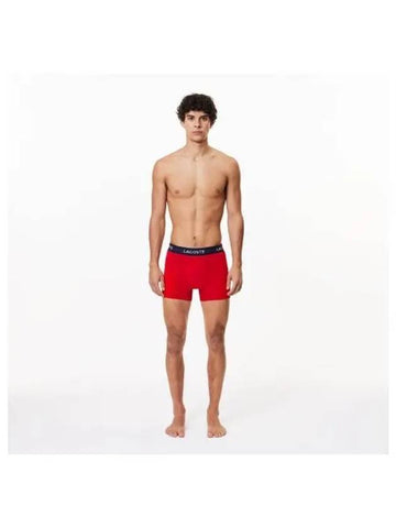 Men s Microfiber Trunks 3 Pack Red - LACOSTE - BALAAN 1