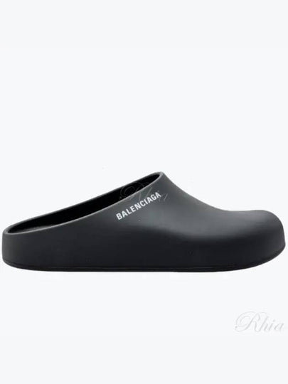 Logo Pool Closed Mule Black - BALENCIAGA - BALAAN 2