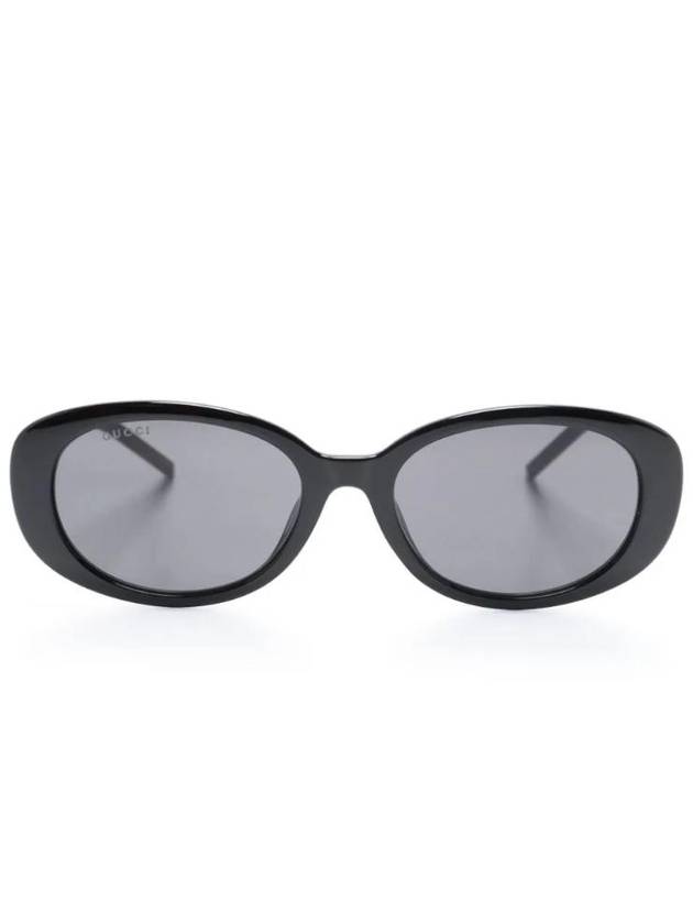 Eyewear Oval Frame Sunglasses Black - GUCCI - BALAAN 1