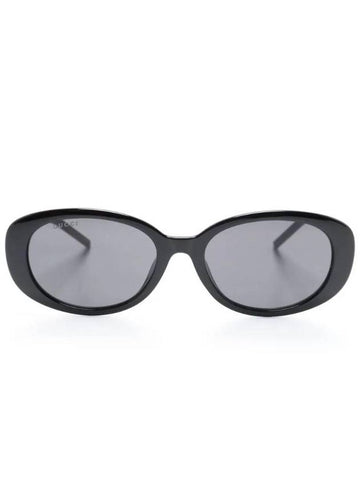 Eyewear Oval Frame Sunglasses Black - GUCCI - BALAAN 1