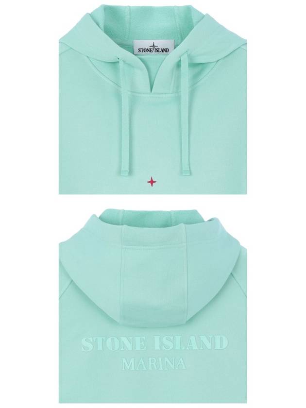 Men's Marina Logo Cotton Hoodie Mint - STONE ISLAND - BALAAN 7