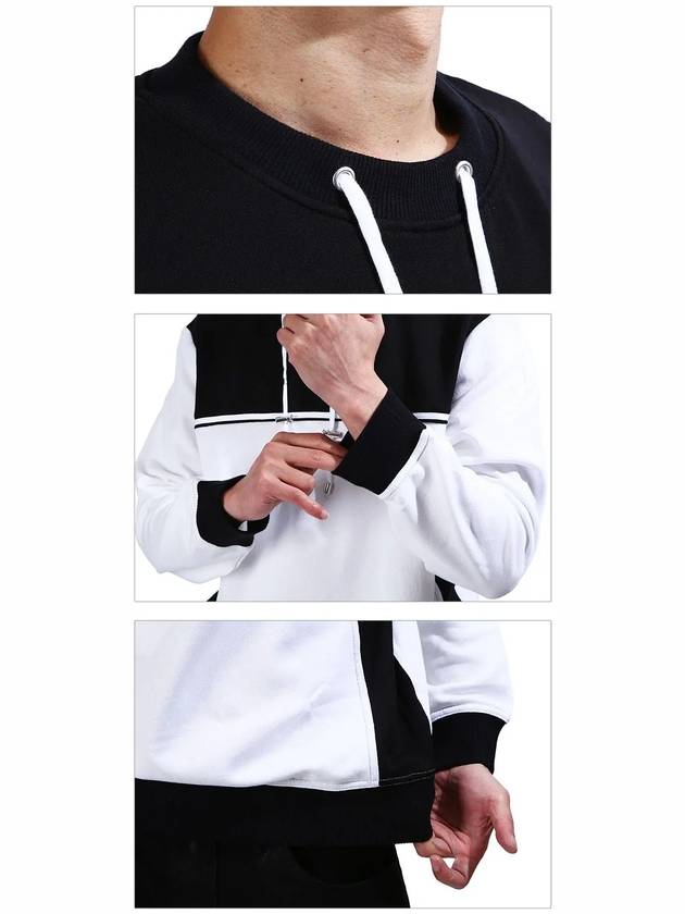 Drawstring Sweatshirt Black White - BALMAIN - BALAAN 5