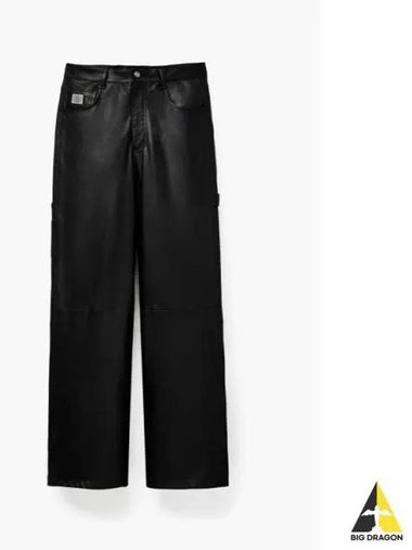 Glove Leather Oversized Pant Black MJPAM24005BKX - MARC JACOBS - BALAAN 1