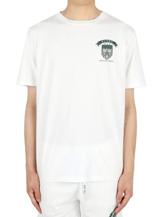 Tennis Club Badge Short Sleeve T-Shirt White - AUTRY - BALAAN 2