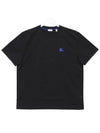 EKD Embroidered Cotton Short Sleeve T-Shirt Black - BURBERRY - BALAAN 3