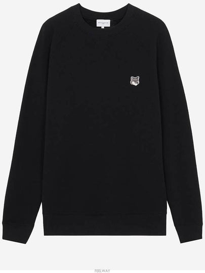 Grey Fox Head Patch Classic Sweatshirt Black - MAISON KITSUNE - BALAAN 2