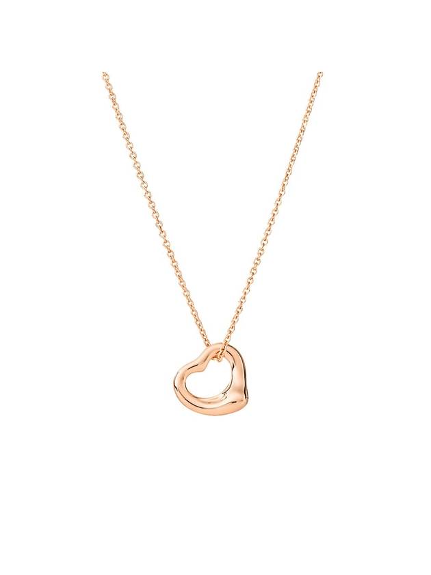 Elsa Peretti Open Heart Pendant Necklace Rose Gold - TIFFANY & CO. - BALAAN 1