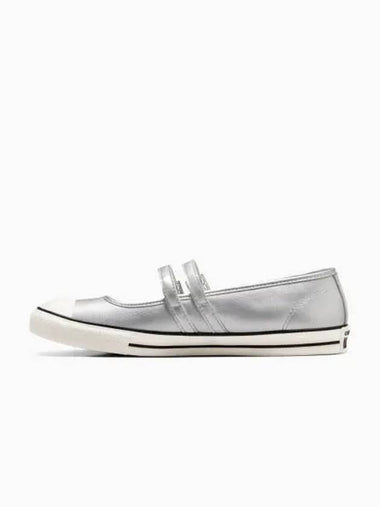 Chuck Taylor All Star Mary Jane Metallic Leather Flat Silver - CONVERSE - BALAAN 1