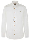 ORB Logo Cotton Long Sleeve Shirt White - VIVIENNE WESTWOOD - BALAAN 2