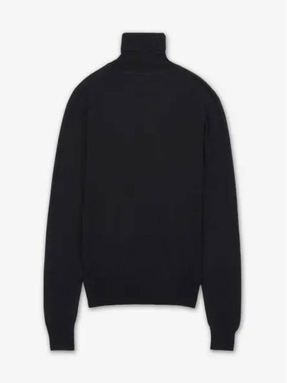 Cassandre Wool Turtle Neck Black - SAINT LAURENT - BALAAN 2