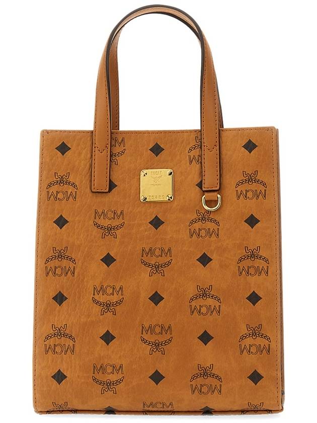 Monogram Print Tote Bag Brown - MCM - BALAAN 2