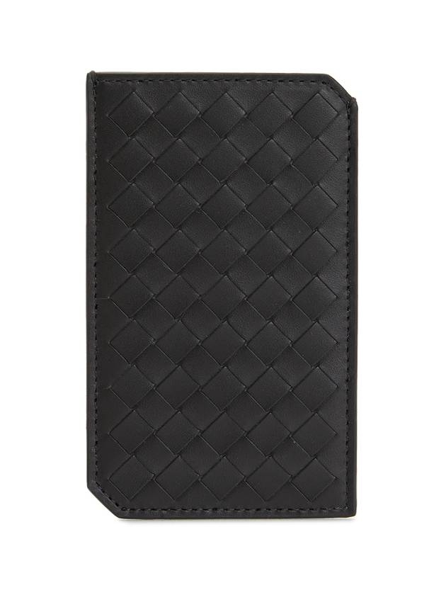 Intrecciato Piccolo Vertical Card Wallet Black - BOTTEGA VENETA - BALAAN 2