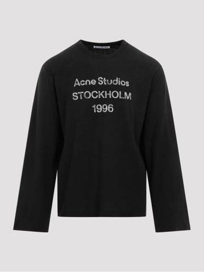 Stamp Logo Long Sleeve T-Shirt Faded Black - ACNE STUDIOS - BALAAN 2