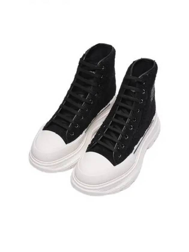 Shearling Tread Slick High Top Sneakers Black - ALEXANDER MCQUEEN - BALAAN 2