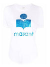 Coldy Logo Print Short Sleeve T-Shirt White - ISABEL MARANT - BALAAN 2