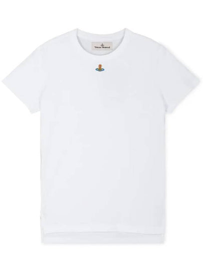 Embroided ORB Peru Short Sleeve T-Shirt White - VIVIENNE WESTWOOD - BALAAN 2