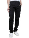 Stretch Satin Cargo Straight Pants Black - CP COMPANY - BALAAN 3