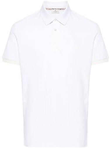 Embroidered Pegaso Polo Shirt White - ETRO - BALAAN 1