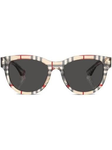 Eyewear Check Frame Sunglasses Beige - BURBERRY - BALAAN 1