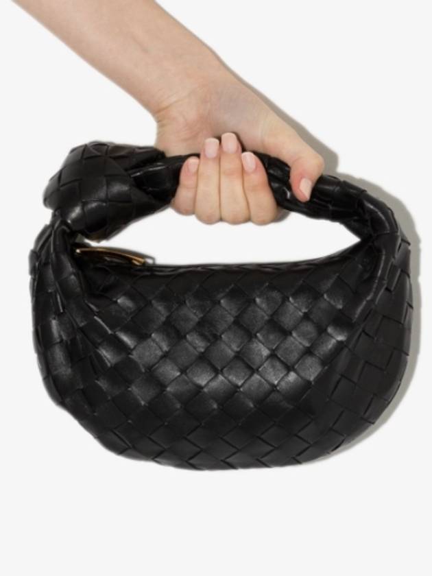 Jodie Intrecciato Small Tote Bag Black - BOTTEGA VENETA - BALAAN 7