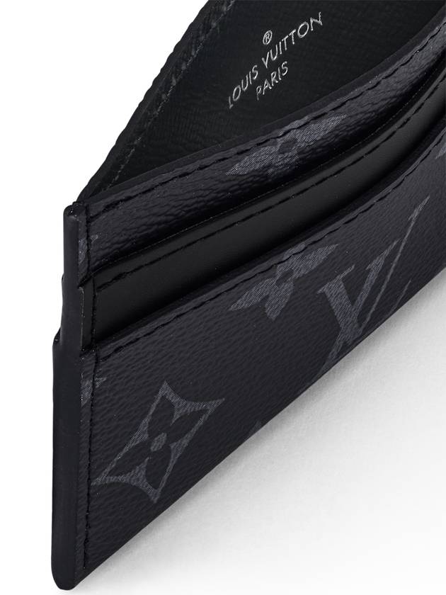 Monogram Eclipse Double Card Wallet Black - LOUIS VUITTON - BALAAN 4