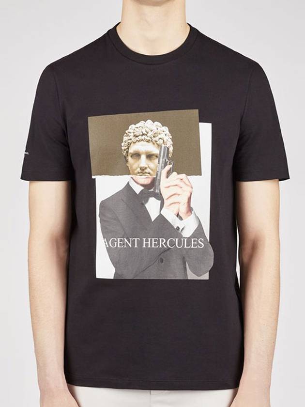 Agent Hercules Short Sleeve T-Shirt Black - NEIL BARRETT - BALAAN 3