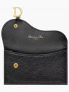 Saddle Cosmos Compact Zipper Goatskin Flap Card Wallet Black - DIOR - BALAAN 4