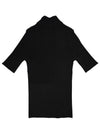 Reedition Knit Short Sleeve Turtle Neck Black - COURREGES - BALAAN 3