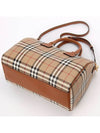 Medium Check Bowling Tote Bag Archive Beige Briar Brown - BURBERRY - BALAAN 4