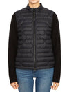 Padded Cotton Zip Up Cardigan Black - MONCLER - BALAAN 2