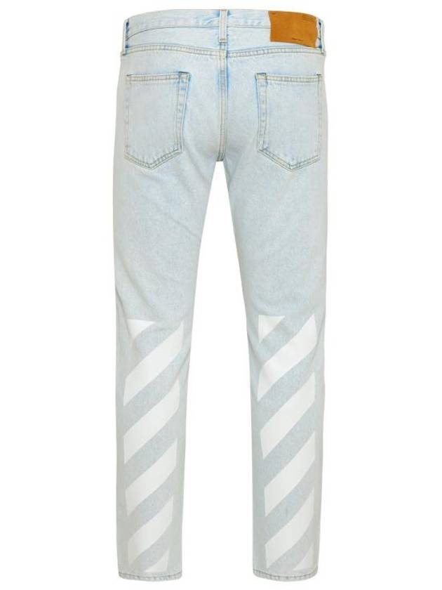 Men's Diag Striped Slim Jeans  Light Blue - OFF WHITE - BALAAN 4