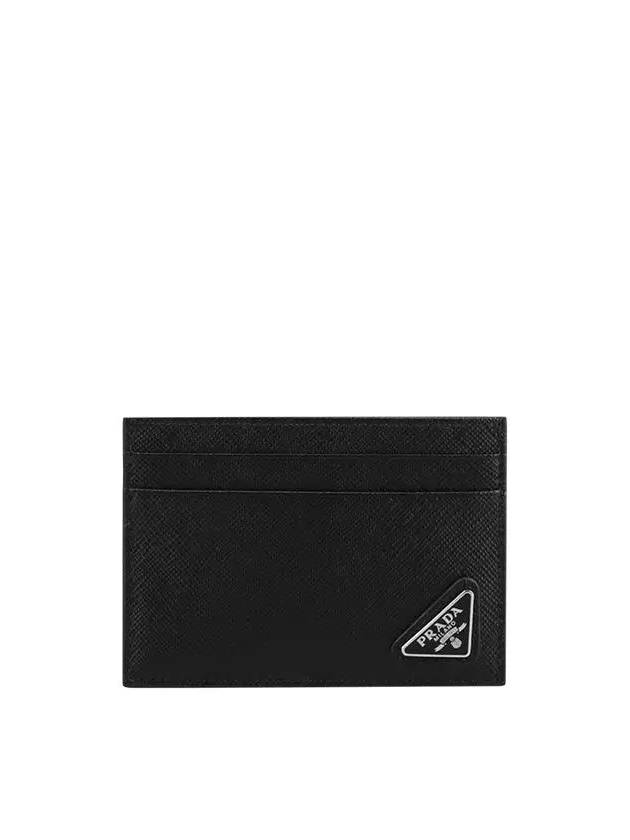 Saffiano Leather Card Holder Black - PRADA - BALAAN 3