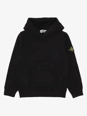 Kids 61620 Brushed Hood Black 811661620 V0029 - STONE ISLAND - BALAAN 1