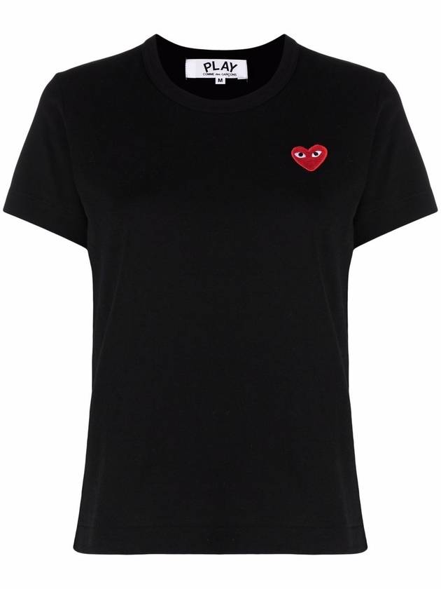 Red Heart Short Sleeve T-Shirt P1 T107 1 Black - COMME DES GARCONS - BALAAN 2