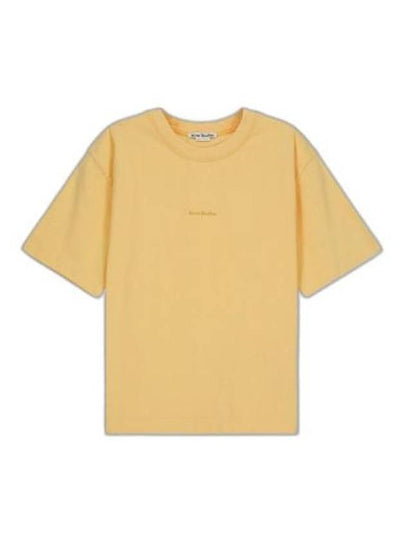 Logo Crew Neck Short Sleeve T-Shirt Light Yellow - ACNE STUDIOS - BALAAN 2