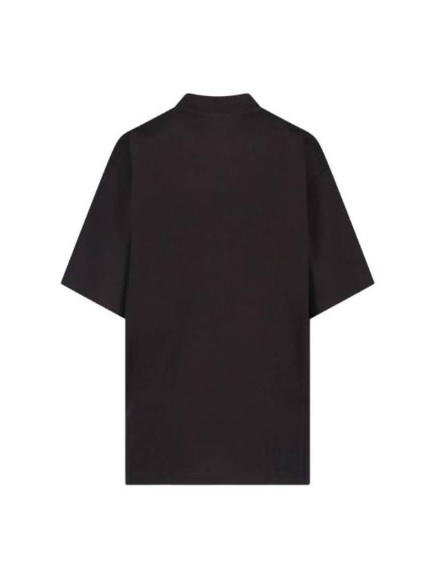 Logo Print Medium Fit Short Sleeve T-Shirt Black - BALENCIAGA - BALAAN 3