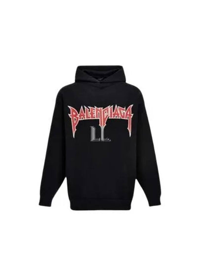 Logo Hoodie Black - BALENCIAGA - BALAAN 2