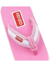 Logo Patch Striped Flip Flops Pink - KENZO - BALAAN 9