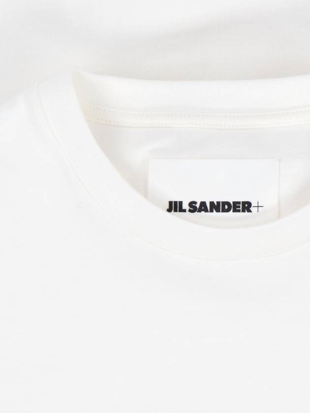 Logo Print Cotton Long Sleeve T-Shirt White - JIL SANDER - BALAAN 4