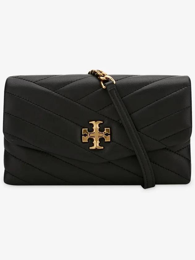 Kira Chevron Chain Long Wallet Black - TORY BURCH - BALAAN 3