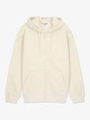 Logo Zip-Up Hoodie Cream - GANNI - BALAAN 2