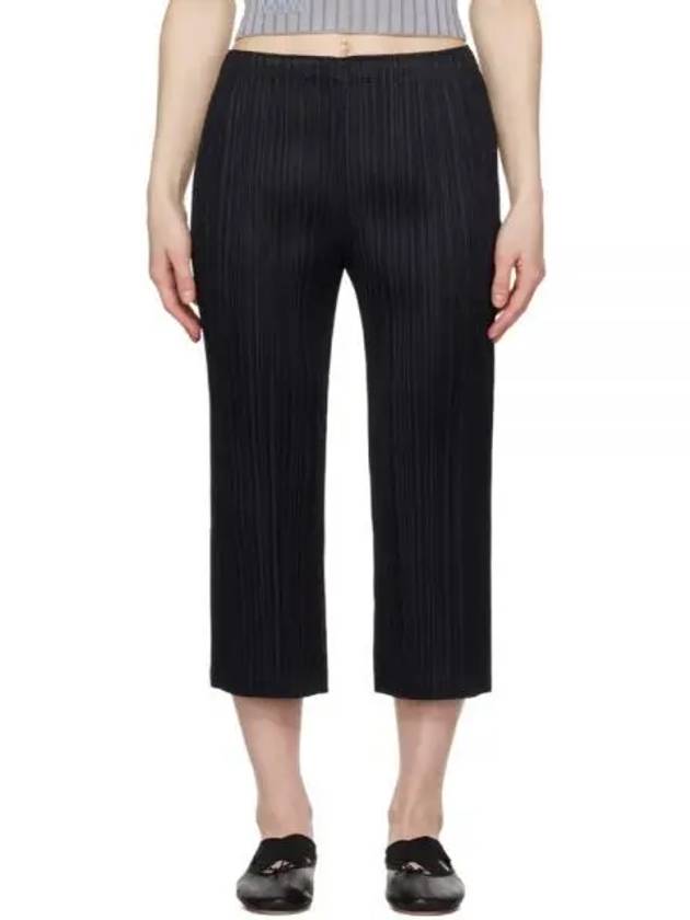 Pleated Basic Crop Pants Black - ISSEY MIYAKE - BALAAN 2