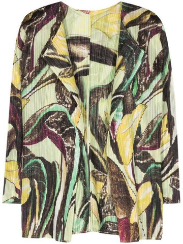 Women's PRINTED SHORT Cardigan PP46JO69365 - ISSEY MIYAKE - BALAAN 1