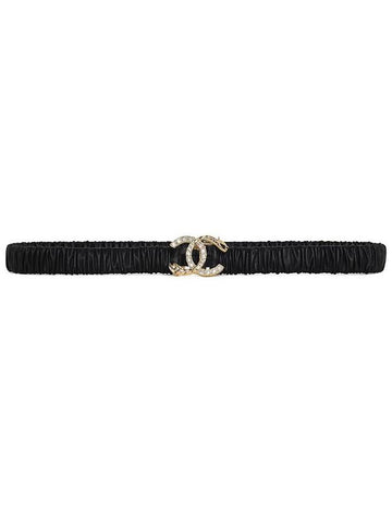 Black CC Crystal Half Belt AA8829 - CHANEL - BALAAN 1