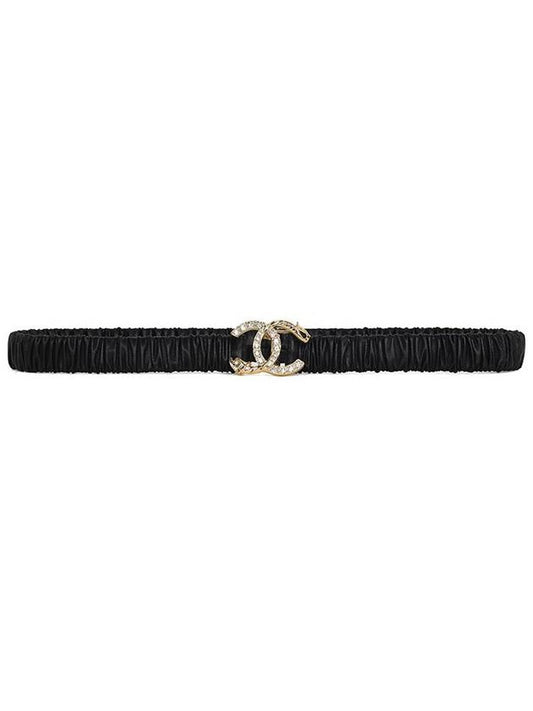 Black CC Crystal Half Belt AA8829 - CHANEL - BALAAN 1