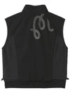 Utility performance woven vest BLACK WOMAN - MALBON GOLF - BALAAN 2