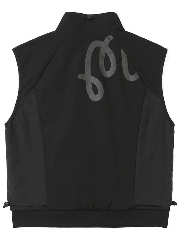 Utility performance woven vest BLACK WOMAN - MALBON GOLF - BALAAN 2