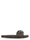 Feel FF Jacquard Slippers Brown - FENDI - BALAAN 2